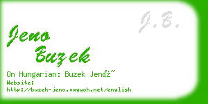 jeno buzek business card